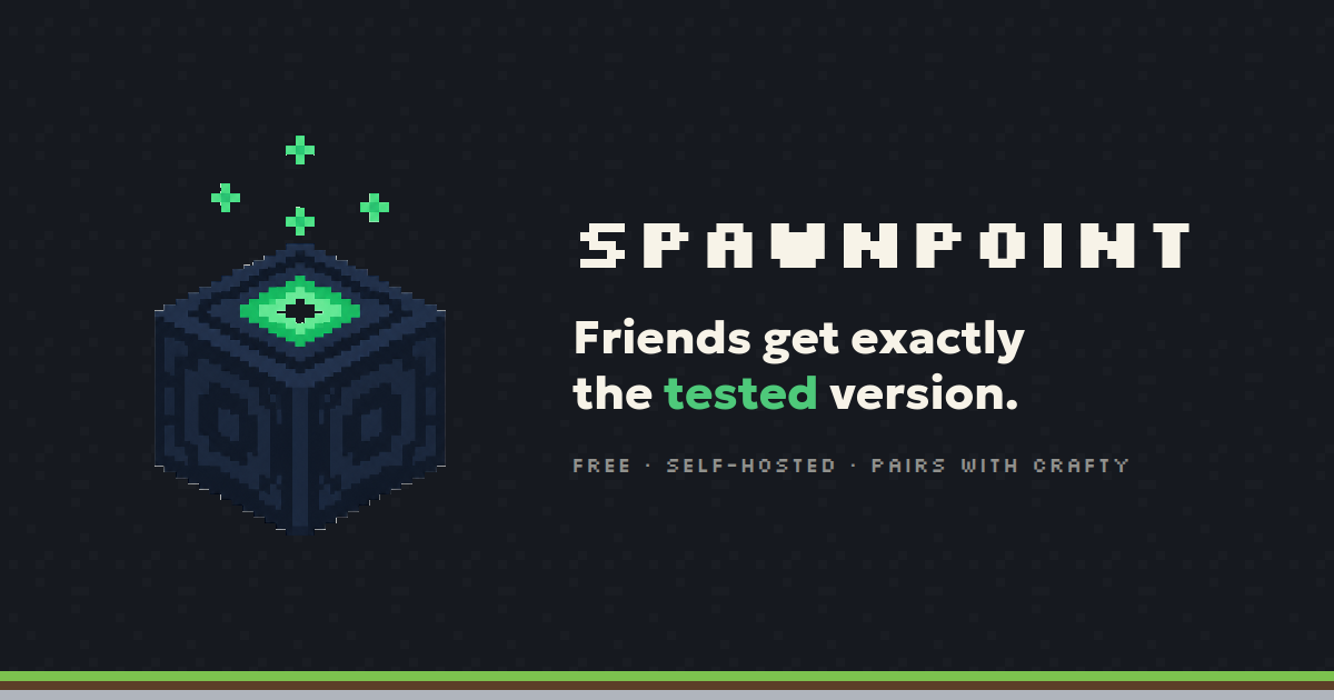 Spawnpoint - a Minecraft panel I made for my friends' server (alpha)